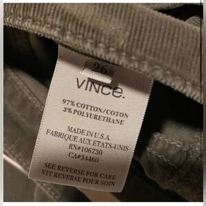 Vince pinwale corduroy jeans Sz26